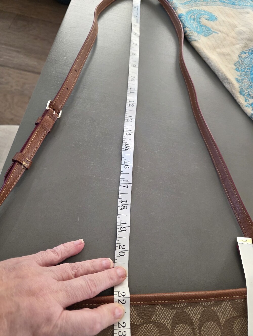 Coach Signature Crossbody File Bag in Saddle/Tan  Canvas - Picture 12 of 16